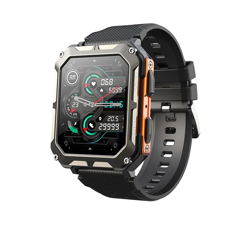 Newst C20Pro Akıllı Saat Erkekleri Sport Smartwatch IP68 Su Geçirmez Bluetooth Çağrı 35 Gün Bekleme 123 Spor Modları 1.83 inç HD Ekran