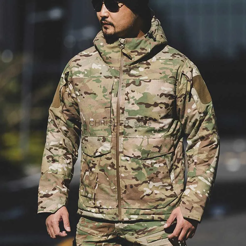 Vestes tactiques M65 hiver Parka tactique en plein air réflexion de la chaleur chaud Camouflage veste militaire manteau Multicam poches Camping randonnée JacketsL23118