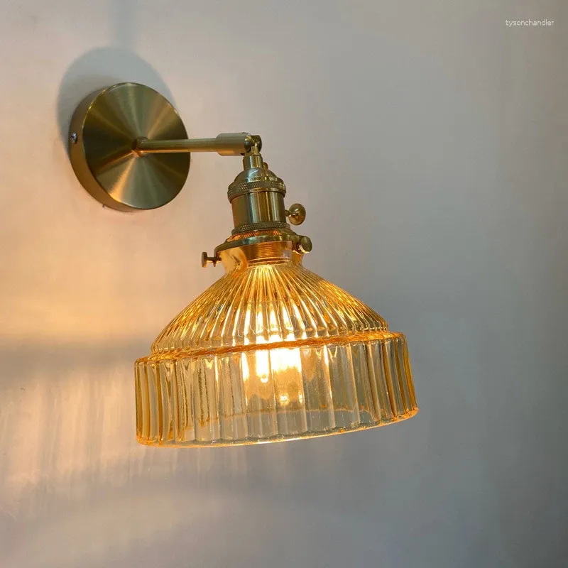 Lampade da parete UFULA Lampada nordica in ottone Soggiorno per interni Camera da letto Comodino Moderno El Corridoio Corridoio