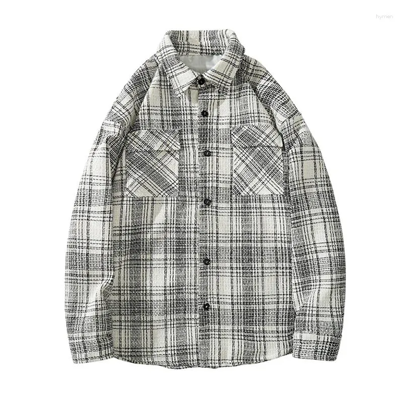 Men's Jackets Spring And Autumn Tweed Woven Thousand-bird Check French Fragrant Jacket Fashionable High-grade Shirt M10