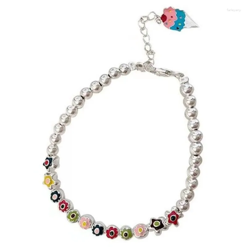 Bracciale rigido con perline dal design accattivante per regalo di accessori di gioielli da donna