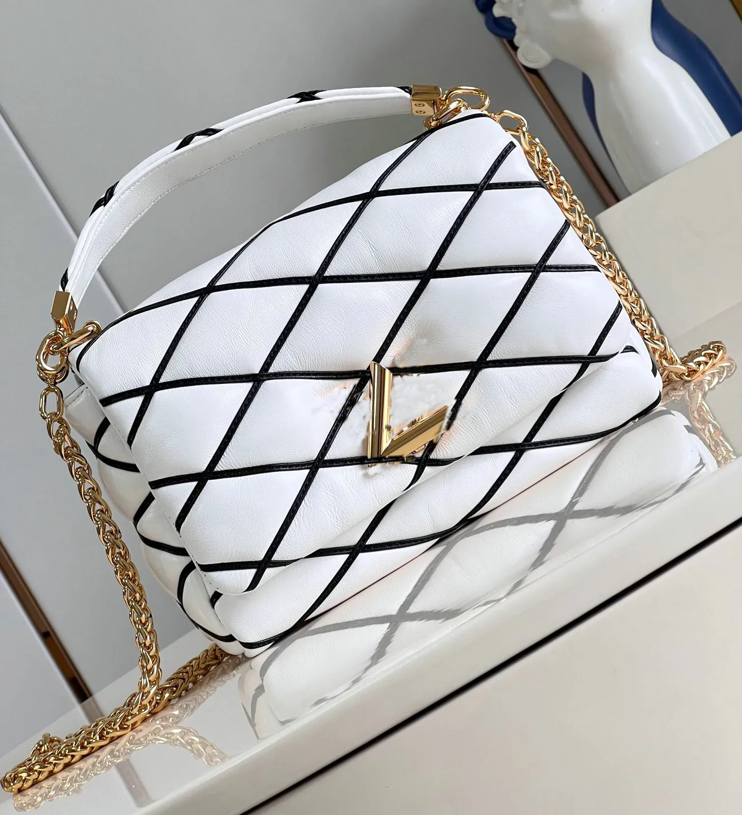 10A Original Quality White Twist Luxury Designer Bag Lambskin Shoulder Bag Women Chain Bags Purse Crossbody Shoulder Bag With Box