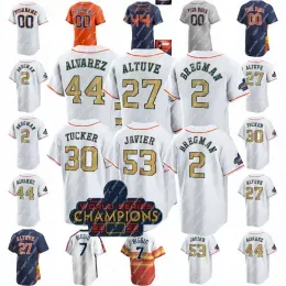 Yordan Alvarez 2023 Gold Collection Baseball Jersey Jose Abreu Yuli Gurriel Jeremy Pena Alex Bregman Kyle Tucker Jose Altuve Framber Valdez