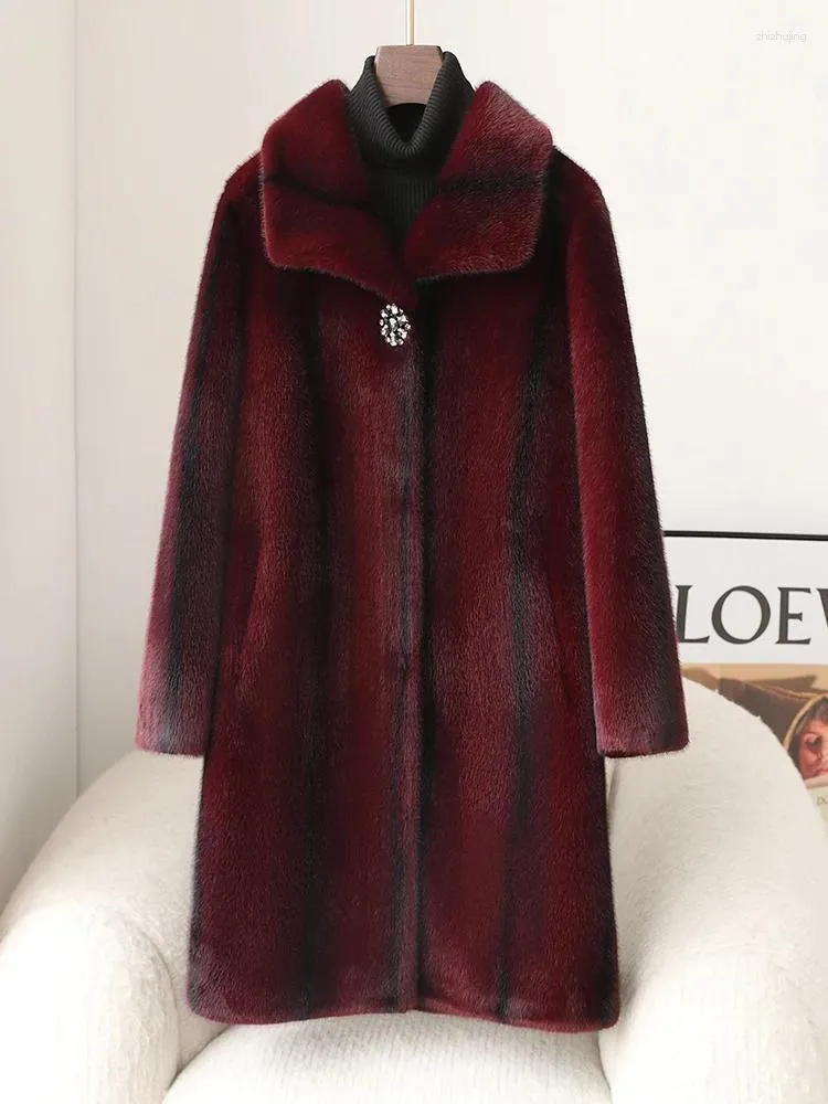 Veste en fourrure longue hotsell