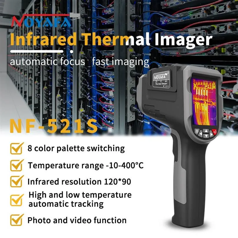 NOYAFA NF-521S Termisk avbildningskamera HD Digital Night Vision Infraröd termometer Handhållen högupplöst termisk kamera265Z
