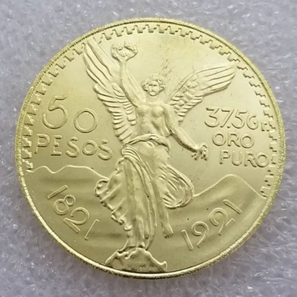 Wysokiej jakości 1946 Meksyk Gold 50 peso monety złota sztuka rzemiosło kreatywne pamiątki pamiątkowe monety meksykanowe 50 pesos 100. rocznica zz