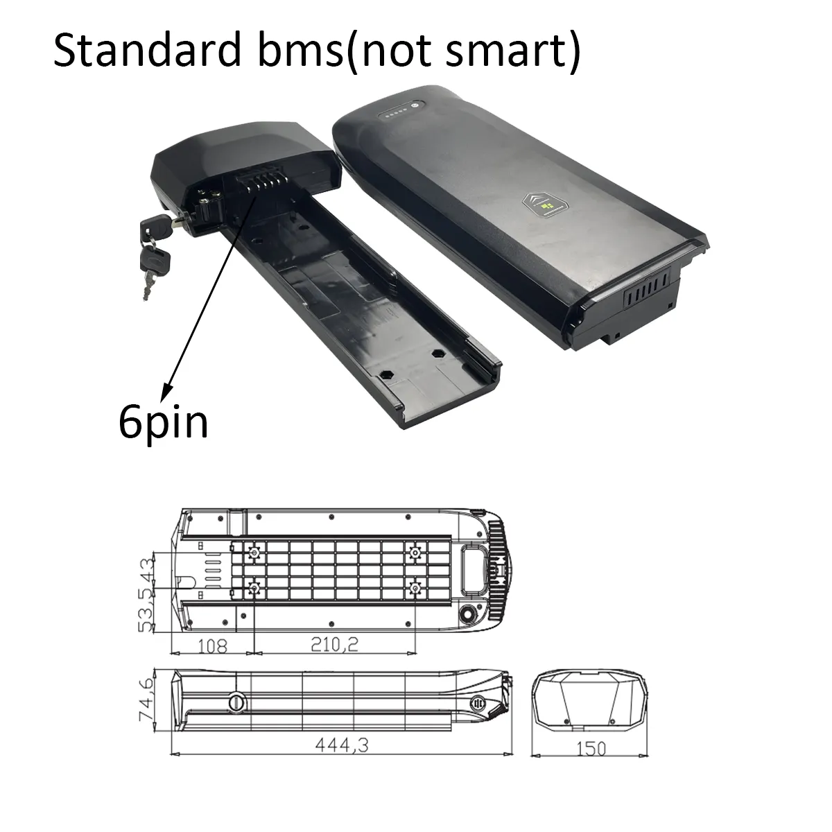 Pacco batterie portapacchi posteriore 36V 10.4Ah 13Ah 14Ah Portabagagli batterie Devron Phylion Walle-S SF-03 JCEB360-11 BMS standard Non Smart City eBike