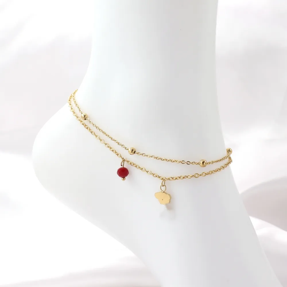 Charm Anklet Designer Gold Silver for Woman Europe America Fashion di alta qualità Girnica festa di Natale Giorno di San Valentino