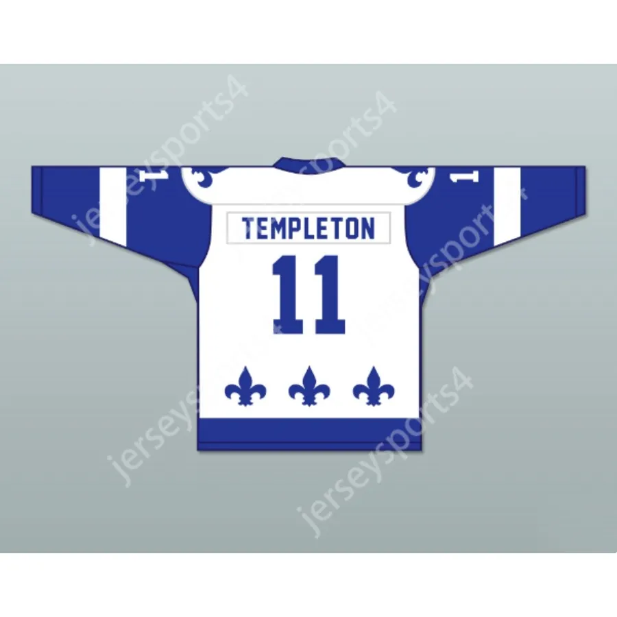 カスタムMac Templeton 11 Le National de QuebecホッケージャージーランスETコンプCompte新しいトップステッチS-M-L-XL-XXL-3XL-4XL-5XL-6XL