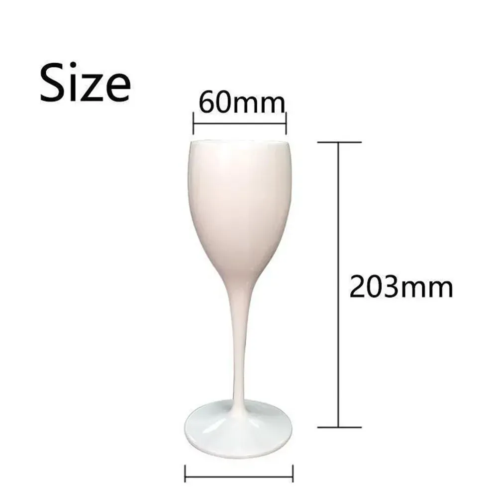 Girl Pink Plastic Wine Glasses Party Unbreakable Wedding White Champagne Cocktail Flutes Goblet Acrylic Elegant Cups MOETS CHANDON CHAMPAGNES Drinkware