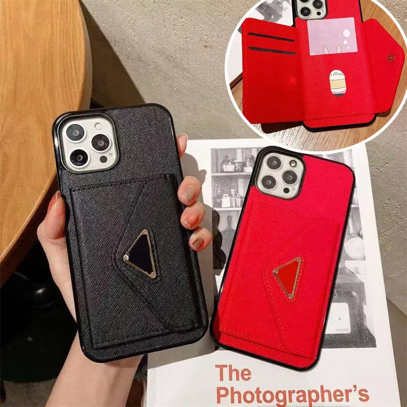 iPhone Case Designer Triangle P Phone Case for iPhone 15 Pro Max Cases Card Holders Apple iPhone 14 Pro Max 13 12 11 XS Max XR 15 Plus Case Luxury Wallet Cell Phone Cover