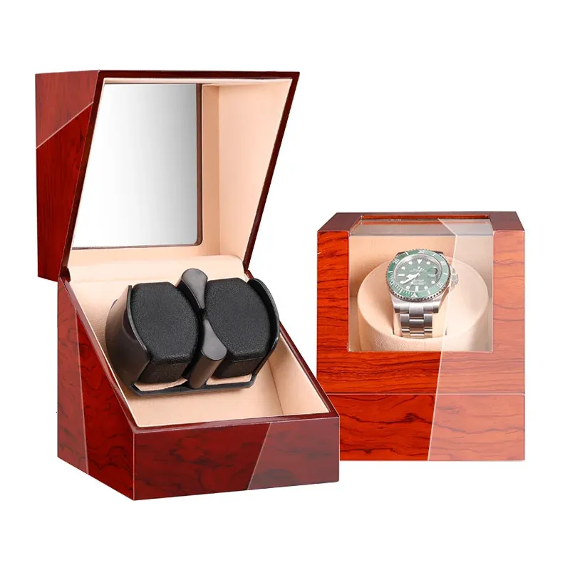 Boîtes à montres Embers 2024, remontoir simple et 2 emplacements, boîte silencieuse et brillante, Shaker Mabuchi Motro 231216