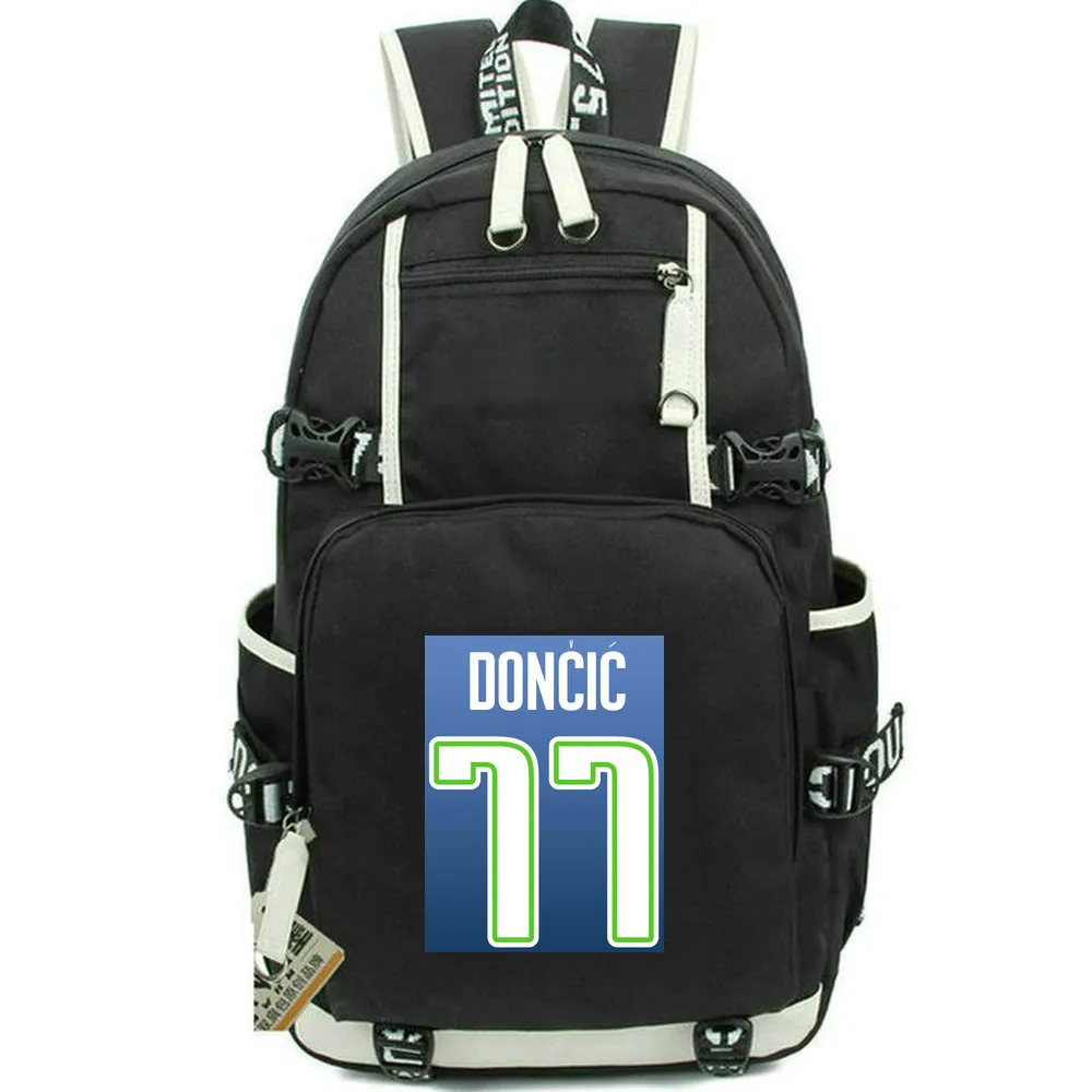 Luka Doncic ryggsäck Wonder Boy Daypack Basketball 11 School Bag Sport Team Packsack Print Rucksack Casual Schoolbag Computer Pack