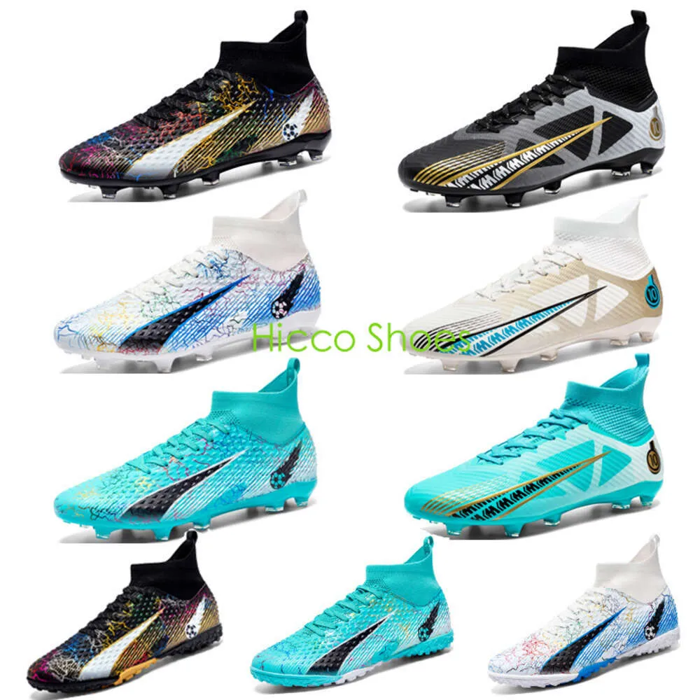 2024Youth Football Shoes High-Top Soccer Boots for Boys Girls, AG TF  Outdoor Training Cleats