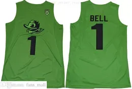 NCAA College Oregon Ducks Basketball Jerseys 1 J Bell 24 Dillon Brooks Men Team Color Green Yellow University for Sport Fs Wholesale for