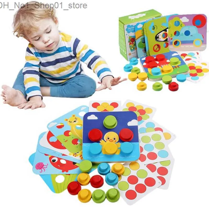 Ordinamento Nidificazione Impilabile giocattoli Bambini Forma geometrica Corrispondenza di colori Puzzle Gioco educativo Montessori Giocattoli Selezionatori di legno Blocchi per i più piccoli Q231218