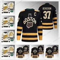 2023 Winter Classic Penguins Bruins Hockey Jersey 87 Sidney Crosby 37 Patrice Bergeron David Pastrnak Jake Guentzel Evgeni Malkin Charles Mcavoy Custom Name Number