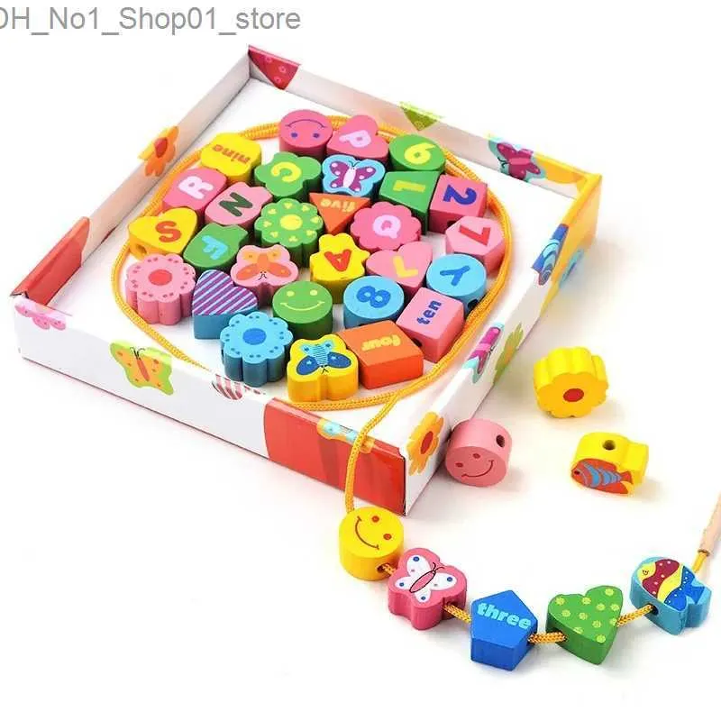 Sortowanie gniazdowania zabawki 36PCS PREZCHOL Educational drewniane puzzle zabawki Puzzle dla dzieci Dzieci Diffigujące się płyty Juguetes W003 Q231218