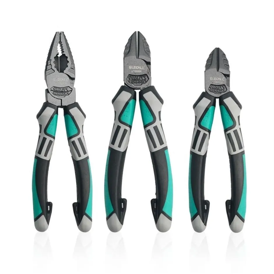 Elecall Wire Cutter Pliers 6 7斜めのプライヤー切断ニッパーワイヤーストリッパープライヤーケーブルカッター用ハンドツールElecri252g