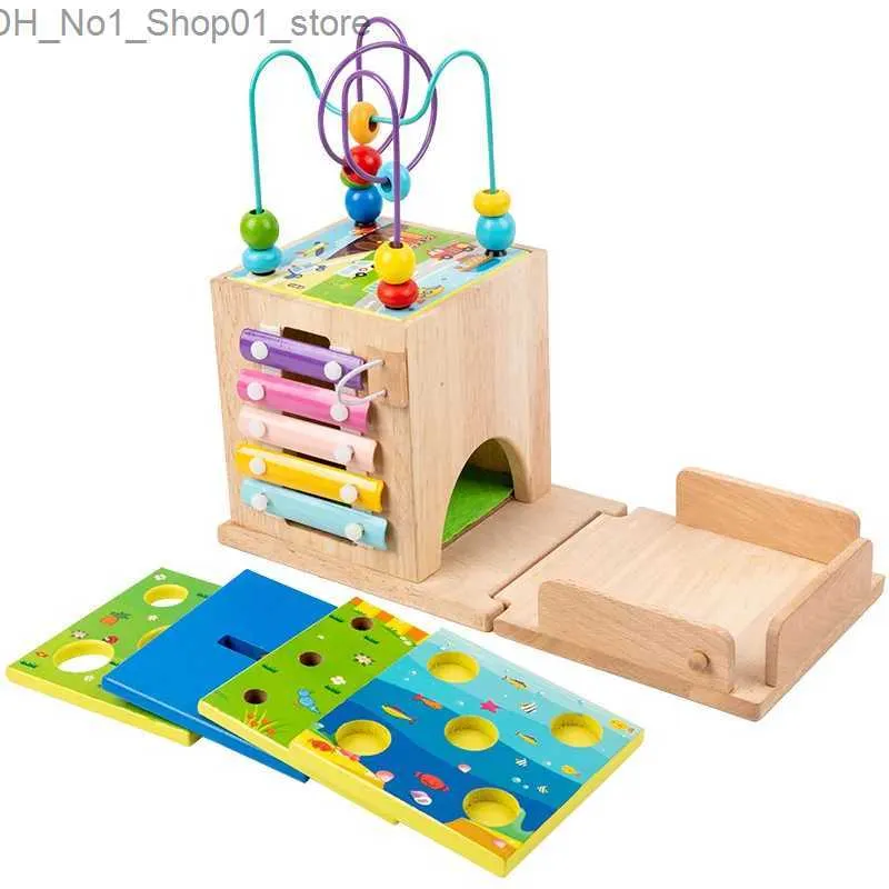 Tri Nesting empilage jouets occupé Cube enfant en bas âge conseil boîte jouet doigt labyrinthe Bizicube pour les enfants agités d'un an et plus garçon Q231218