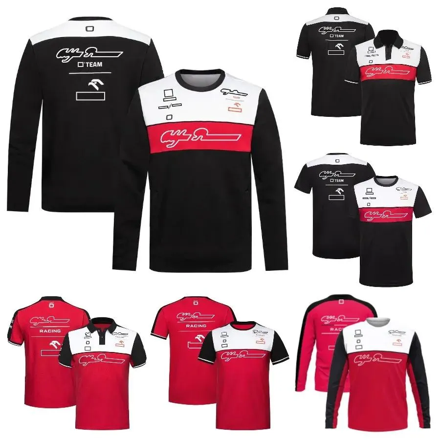 Bekleidung F1 T-Shirt Formel 1 Racing Team Tops T-Shirt Herren Sommer Jersey Poloshirts Autofans Schnelltrocknende Rennsport-Langarm-T-Shirts