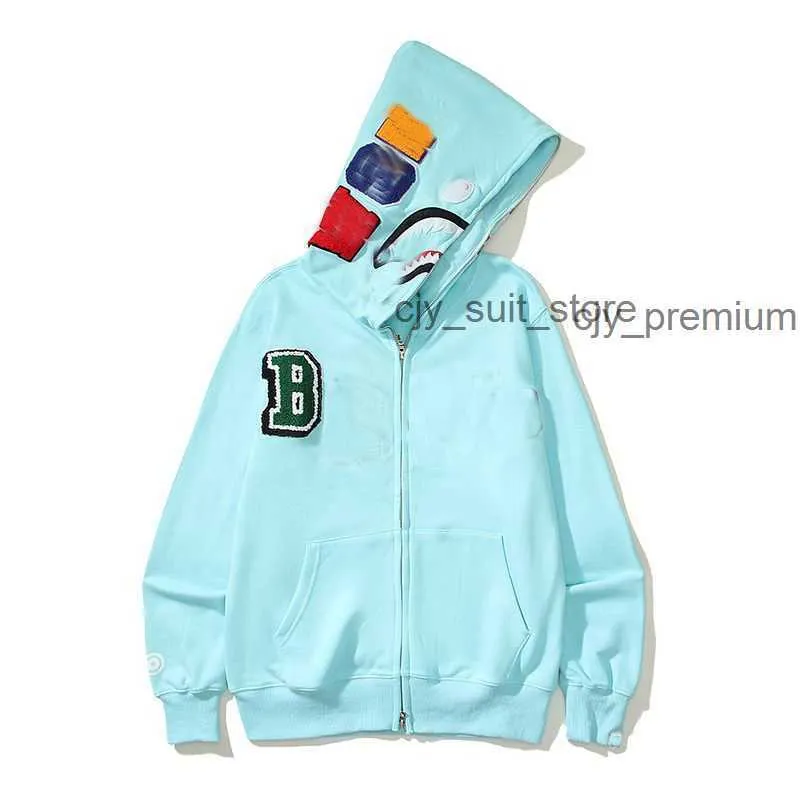 Bapes Hoodie için Hoodie Hoodie Sweatshirt Köpekbalığı Fermuar Ceket Sıcak İşbirliği Ceket Uzun Kollu Bapesta Hoodie Bapes Gömlek CP Spider Adam Cosplay 3 VM15