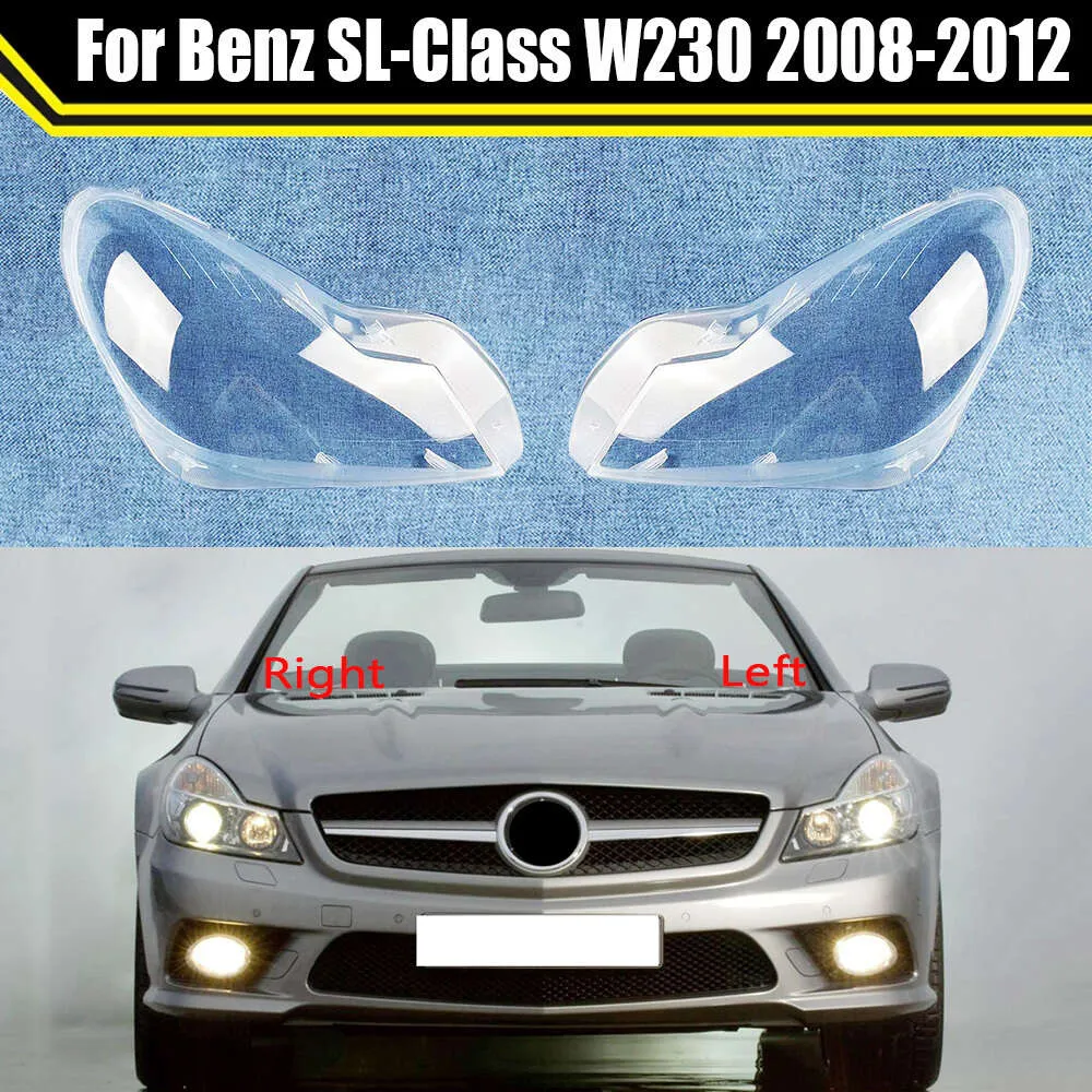 Araba ön far abajur otomatik lamba kabuk ışıkları Benz SL-Sınıfı W230 SL300S L350 SL500 2008-2012 Far Kapağı