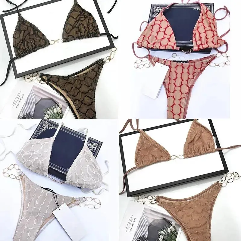 Set Costumi da bagno da donna sexy Set bikini trasparenti Costumi da bagno a forma di cinturino Costumi da bagno da donna Costumi da bagno Costumi da bagno donna da spiaggia Biquini Misti