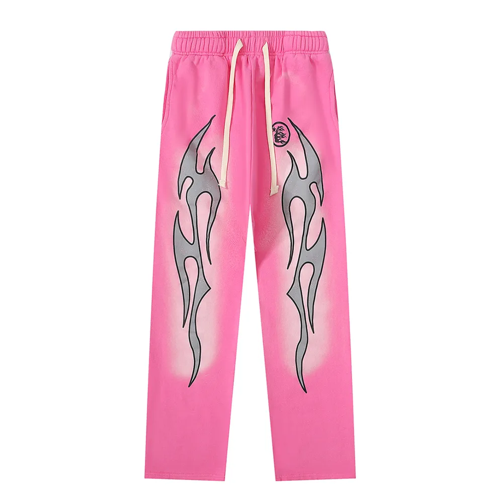 Pantalones vaqueros para hombre Moda Hellstar Pantalón corto Pink Jogger Yoga Hellstars Pantalones deportivos Pantalones deportivos Pantalones casuales para mujer