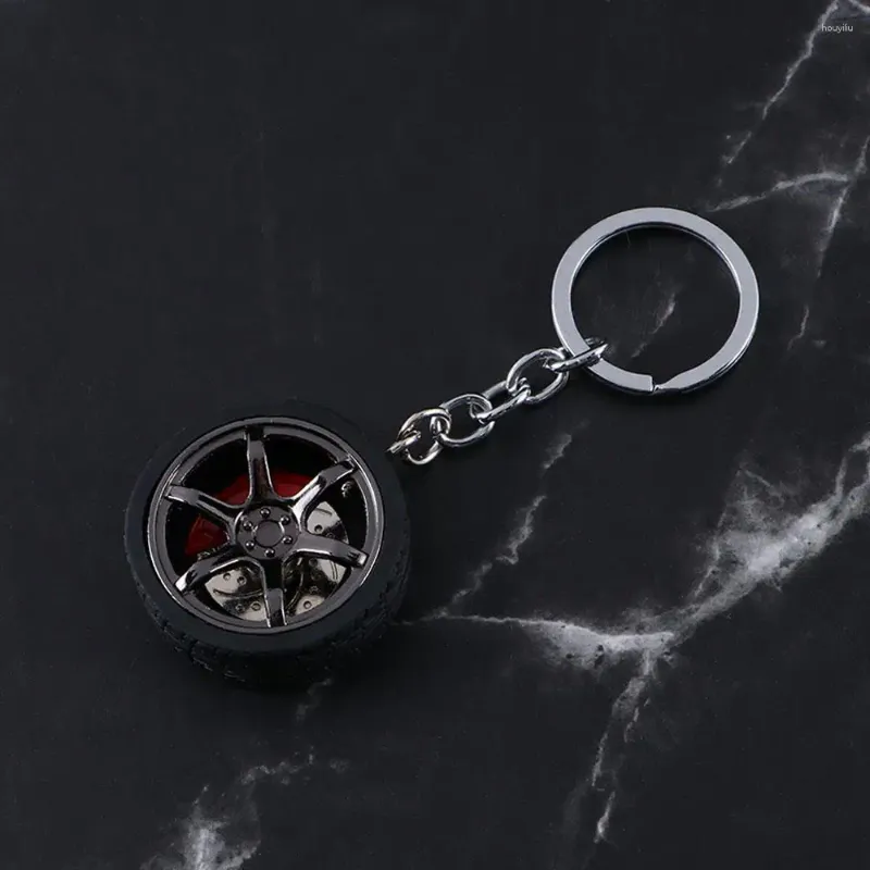 Chaveiros RIM Car Wheel Keychain Chaveiro com discos de freio Pneu Auto Chain Keyring