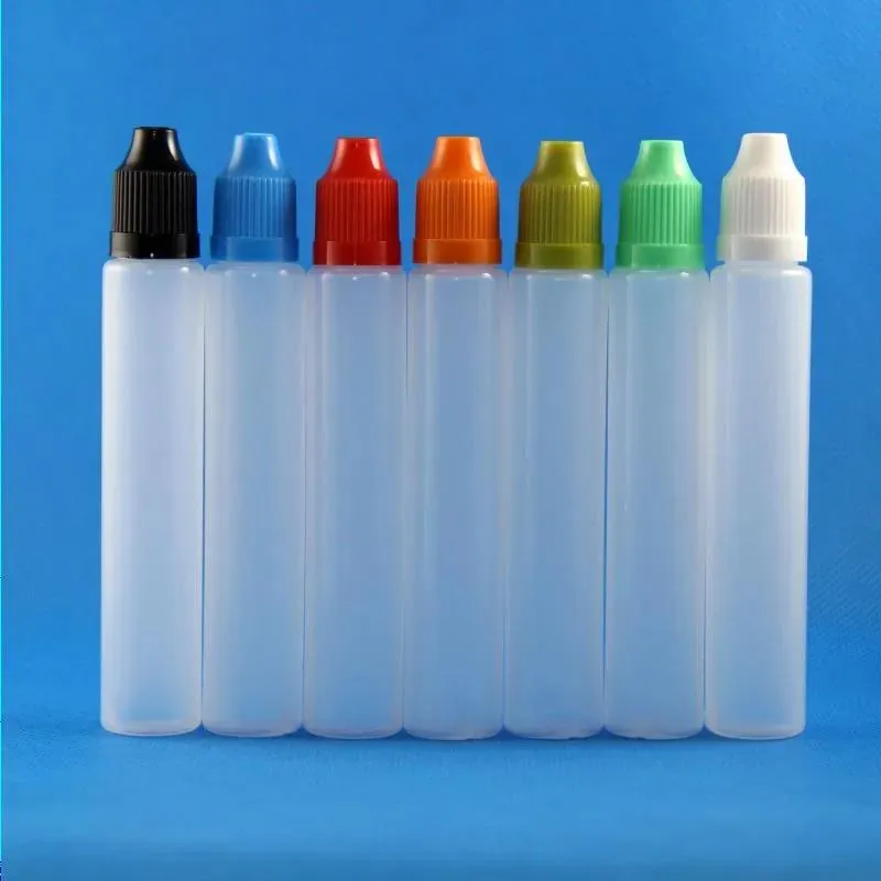 ボトル100セット/ロット30mlユニコーンプラスチックドロッパーボトル子どもの証明長い薄い先端e液体蒸気ジュースエリキッド30 ml ovxgw