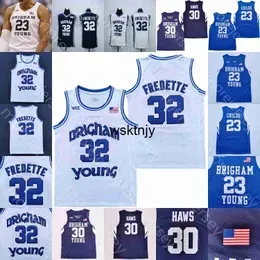 Wsk BYU Brigham Young Cougars Basketball Jersey NCAA College Jimmer Fredette Alex Barcello TeJon Lucas Spencer Johnson Gavin Baxter Caleb Lohner Danny Ainge Toolso