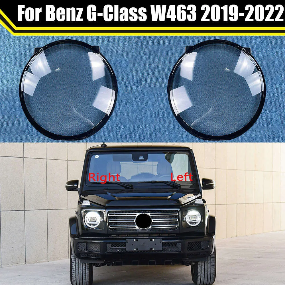 Custodia per lampada frontale per Mercedes-benz classe G W463 2019-2022 Copriobiettivo per faro per auto Paralume Coprilampada in vetro Tappi per fari Borsette
