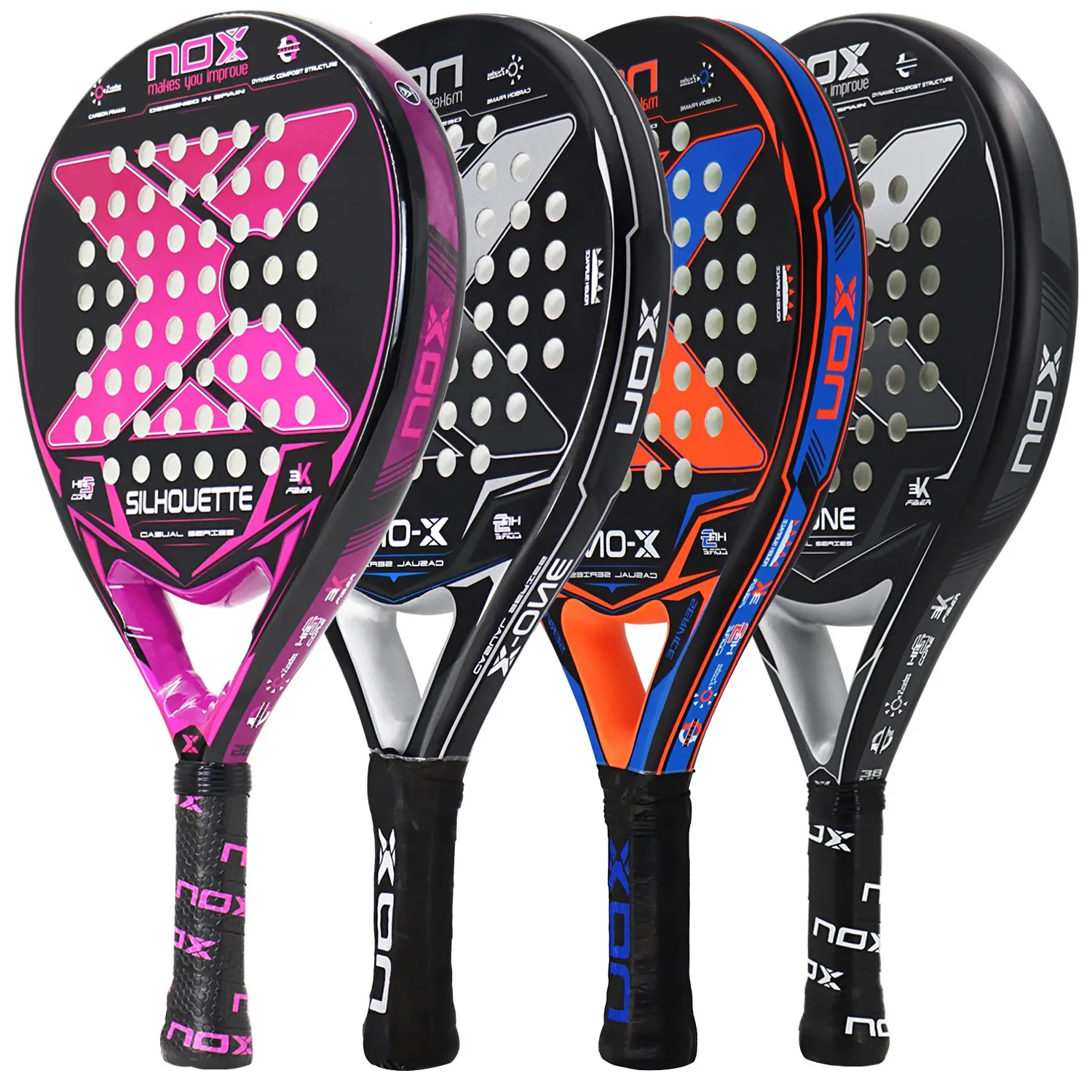 테니스 라켓 Padel 라켓 패들 테니스 라켓 3K 탄소 섬유 실루엣 남성 및 여성용 Padel 패들을위한 둥근 모양 231216