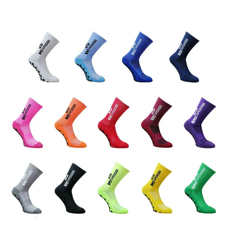 Meias masculinas 14 cores unissex tc meias de futebol circular silicone ventosa alça antiderrapante meias de futebol esportes ao ar livre camisa de futebol 231218