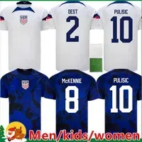 2022 PULISIC USAS tee soccer jersey word cup kits united states MGDVV 22 23 football mens AARONSON 2023 REYNA McKENNIE MORRIS DEST YEDLIN