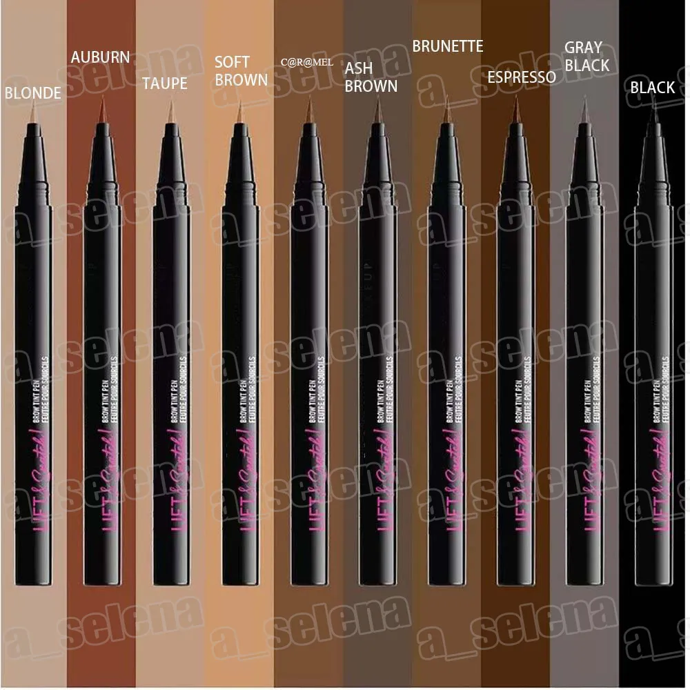 Maquillaje de marca maquillaje profesional Lift Snatch Brow Tint Pen ASH BROWN RUBDE soft brown TAUPE 10 colores 1ml lápiz líquido para cejas