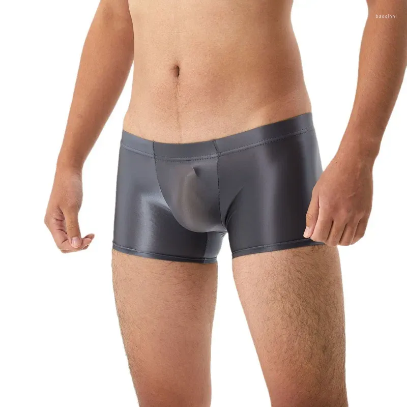 Underbyxor exotiska män boxare shorts nyhet se genom sömlösa gay trosor låg midja underkläder underkläder sissy slip homme trosor boxershort