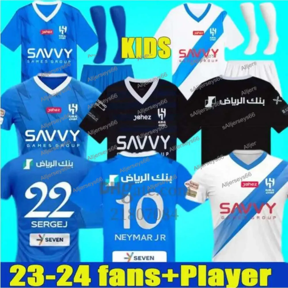 NEYMAR JR 2023 2024 Al Hilal Saudi PEREIRA Voetbalshirts MALCOM IGHALO NEVES SERGEJ SALEM VIETTO KOULIBALY Voetbalshirt KANNO Home Away _Jersey