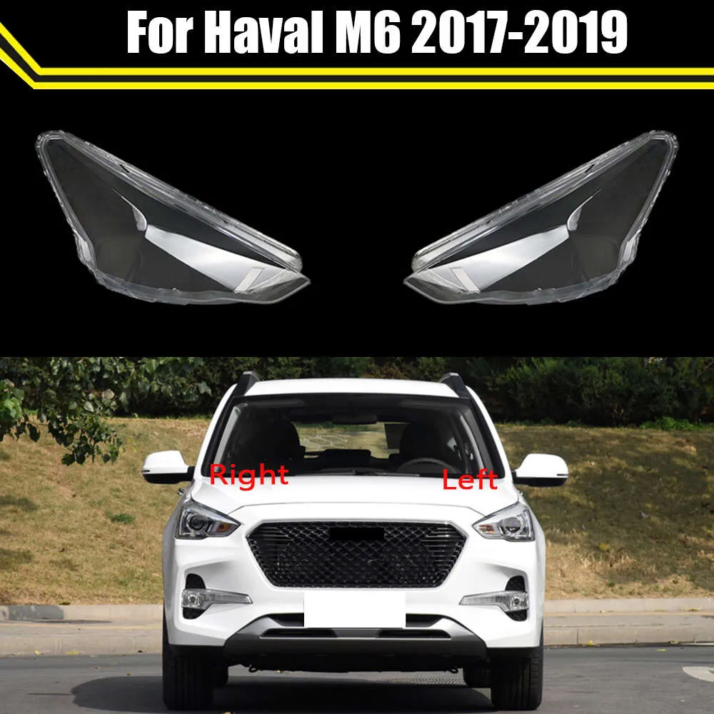 Auto Cage Cape Caps Lampa Shell Reflight Glass Lens Cover Transparent Lubaż dla wielkiej ściany HAVAL M6 2017 2018 2019