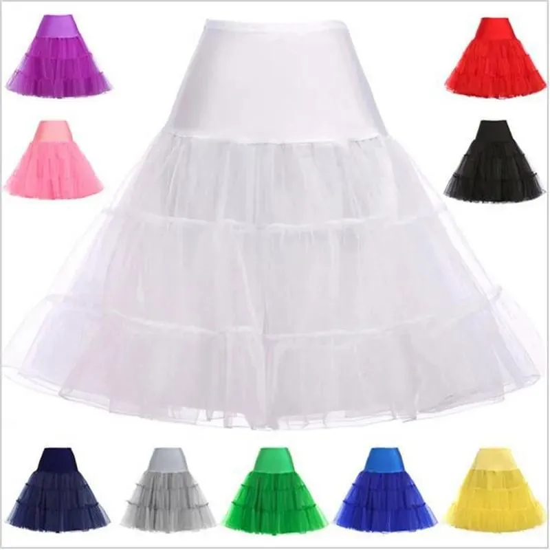 Elbiseler kadınlar için kemiksiz petticoat etek 63cm kısa pileli düğün etek 50s petticoat etek rockabilly crinoline consterskirts