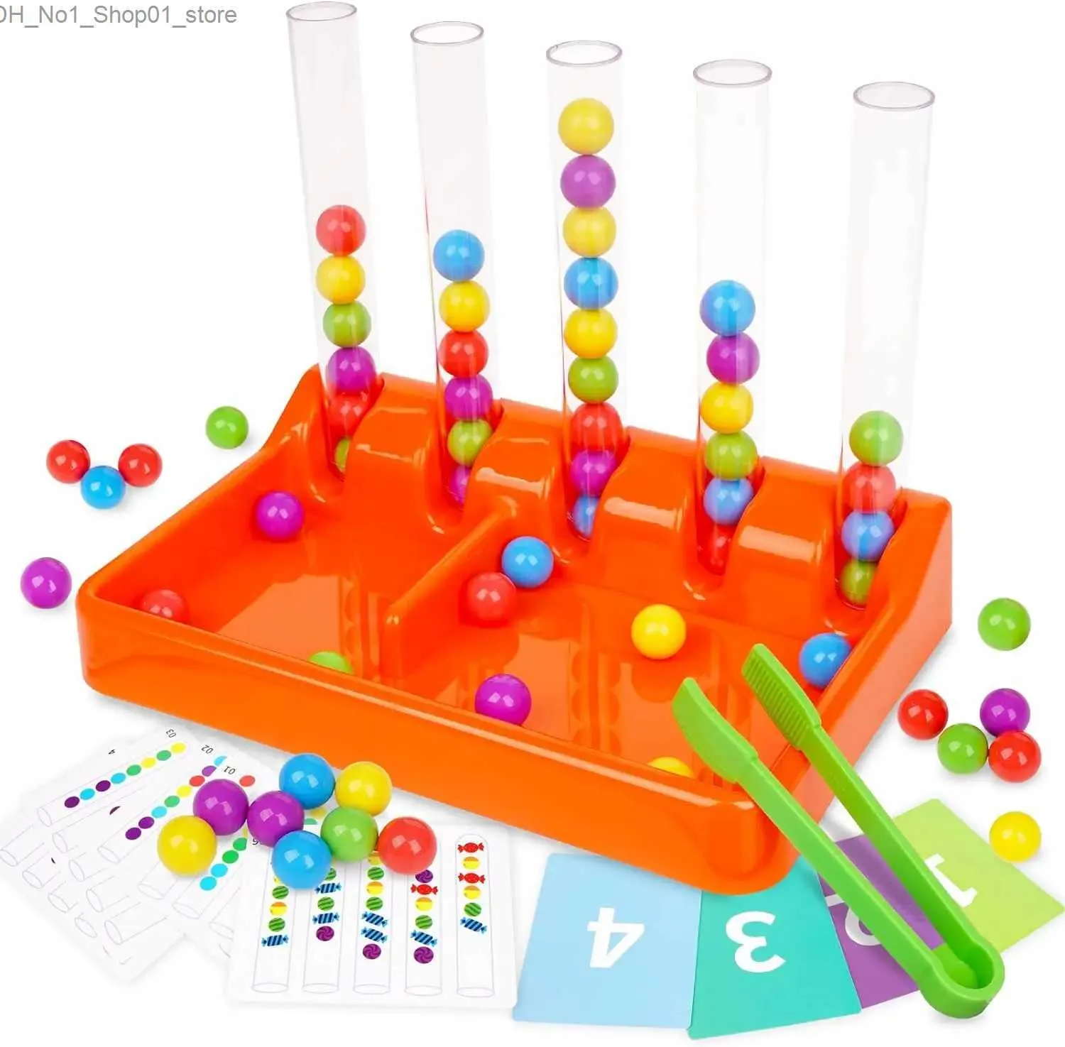 Sortieren, verschachteln, stapeln, Spielzeug, Farbspielzeug, Regenbogenperlen, passendes Montessori-Spielzeug, Mathematik, Zählen, Lernspiel, STEM für Feinmotorik, Q231218