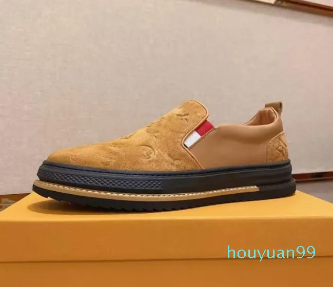 Echt leer Designer Heren Loafers Schoenen Luxe merk Heren Loafers Ademend Slip op Zwart Rijden Schoenen Maat