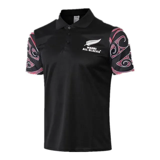 ensemble 2019 Nouvelle-Zélande Maori All Blacks Accueil Polo Rugby Tshirt taille SMLXLXXL3XL