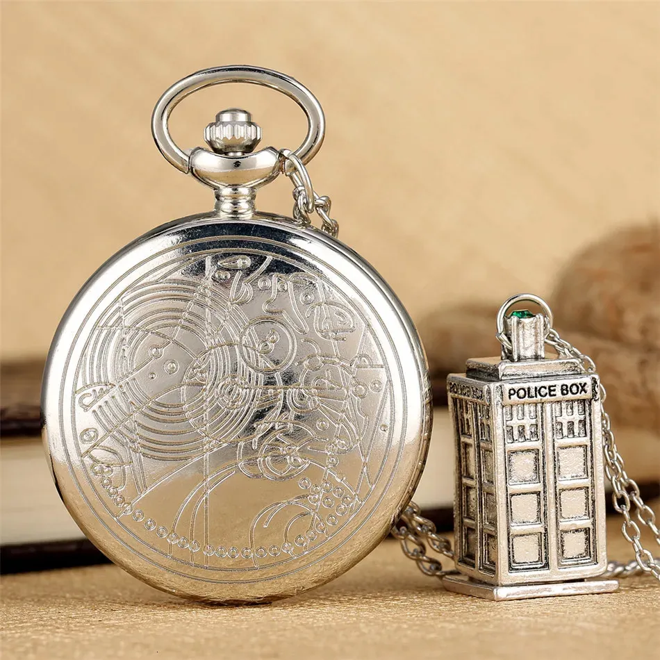 Pocket Watches Vintage Quartz Necklace Watch Exquisite Box Pendant