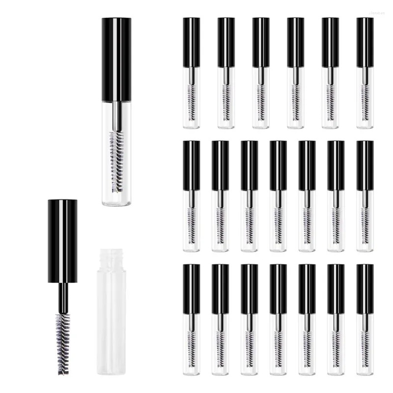 Förvaringsflaskor tomma svart plast eyeliner mascara rör flaskdispenser provförpackningshållare behållare