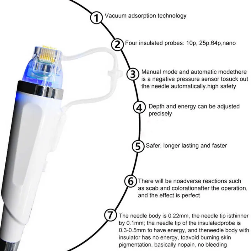 Powerful Skin Care Gold Microneedle RF Machine Wrinkle Removal Radio Frequency Fractional RF Microneedling Whiten Skin