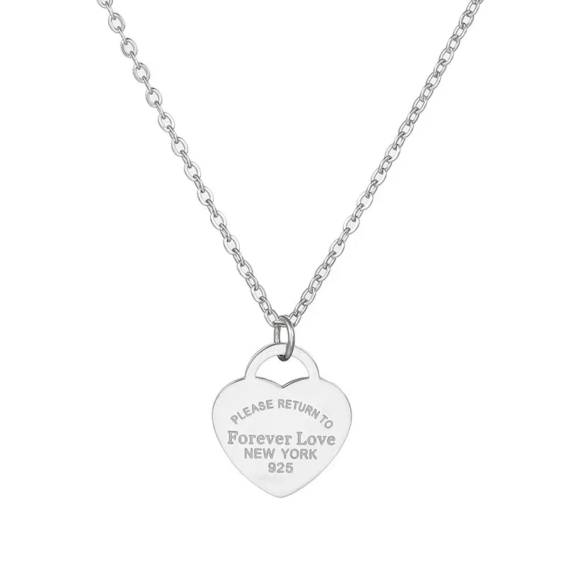 Dames liefde ketting zilveren ketting parel klaver goud cd ketting ontwerper sieraden roestvrij staal dames chroom hart dia hanger kettingen charme kettingen voor mannen