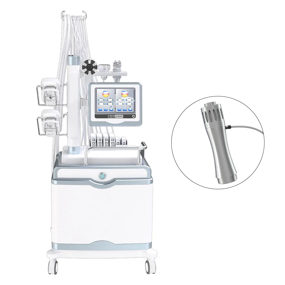 New Product 7 in 1 Shock Wave lipo laser cryo head Cavitation rf slimming fat reduction beauty equipment