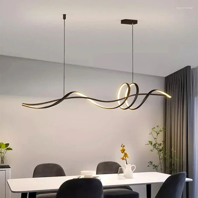 Pendant Lamps Modern Minimalist Led Lights For Table Dining Living Room Home Decor Lamparas Ceiling Chandeliers Indoor Lusters Fixture